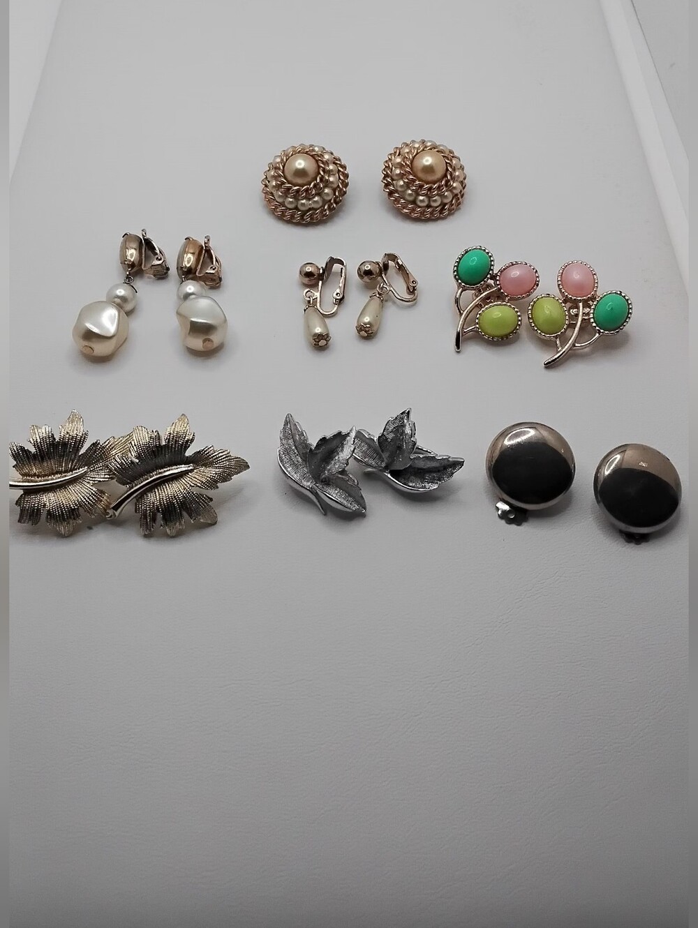 Vintage Branded Clip-On Earrings Lot - 7 Pairs